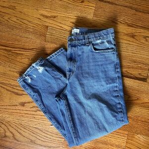 Current/Elliott Boyfriend Distressed Blue Jeans